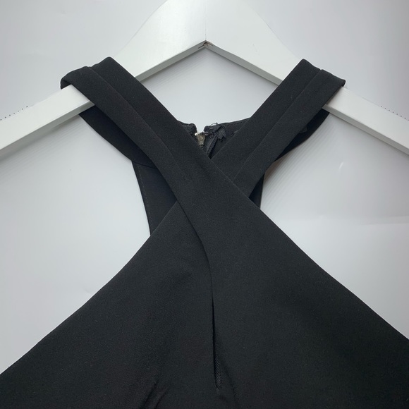 Crossover Neck Crepe Sheath Dress - Picture 7 of 8